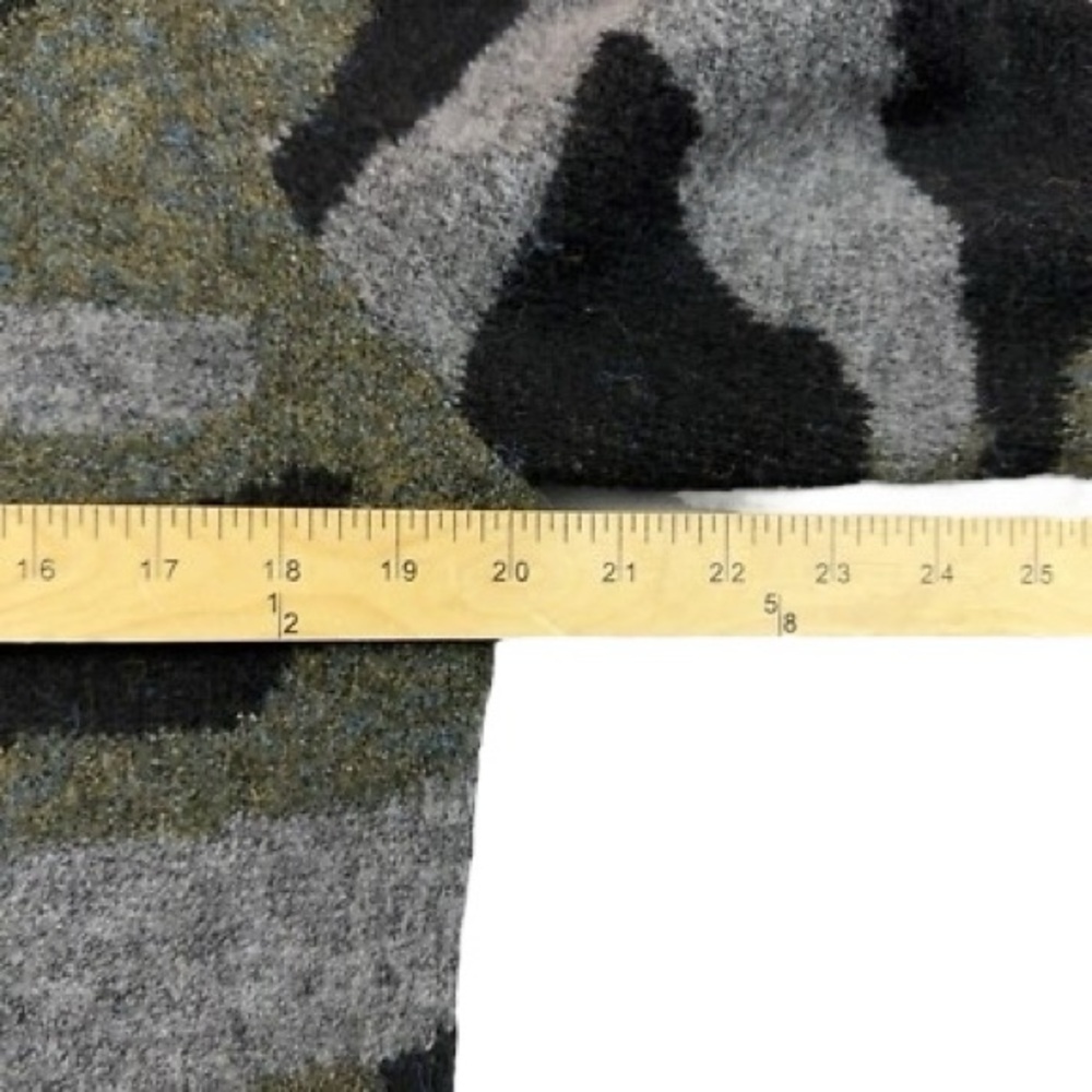 MOTH ANTHROPOLOGIE Green Camo Long Sleeve Open Front Cardigan M - Picture 9 of 13